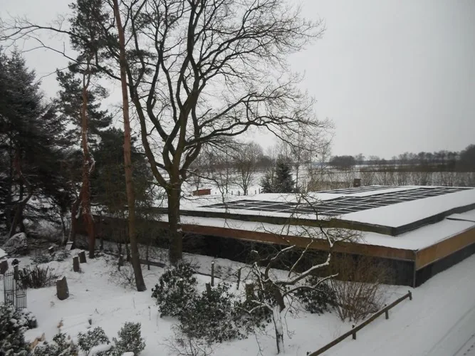 Documented fruit dove breeding facility of Peter Tödter with covered aviaries, water area and planted resting places.